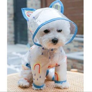 Rainbow Print Pet Raincoat 🐩